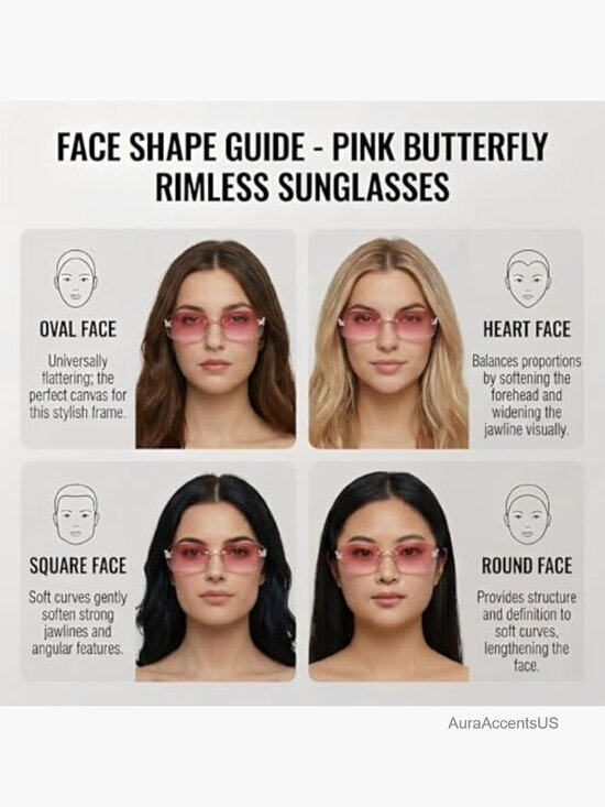 Rimless Y2k Sunglasses Square Retro Shades UV400 Protection main image 6